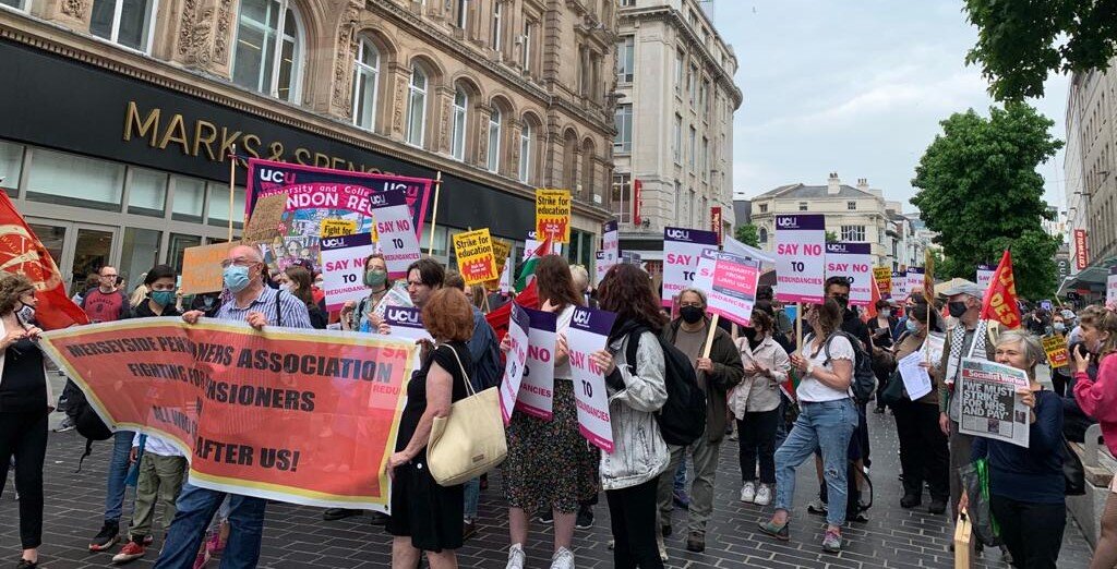 University of Liverpool UCU on strike